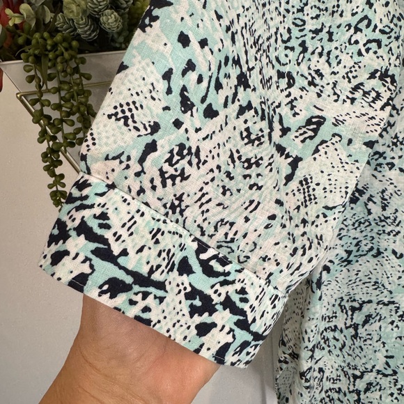 Chico’s Linen Button Down Tunic Top - Picture 5 of 8